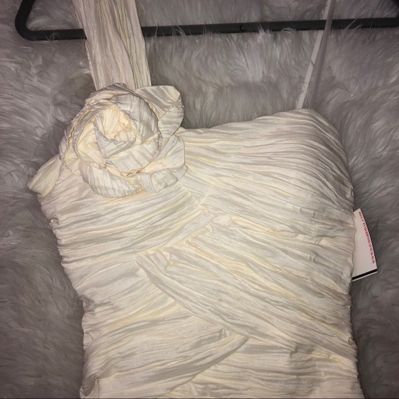 David’s Bridal city triangles one shoulder dress - Picture 4 of 7